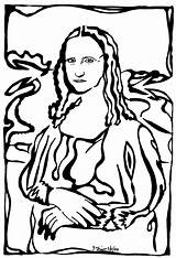 Monalisa Desenhos Vinci Mazes Hiclipart Isleworth sketch template