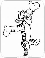 Tigger Bouncing Disneyclips sketch template