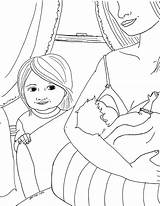 Breastfeeding Tandem sketch template
