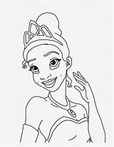 Princess Coloring Pages Frog Tiana sketch template