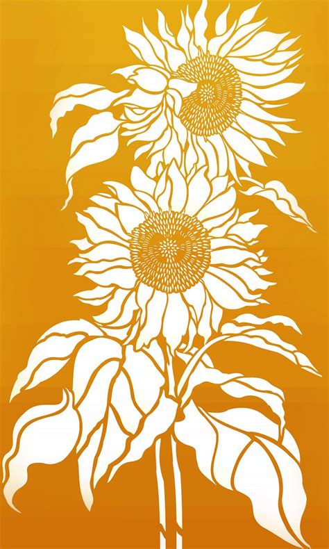 large printable sunflower stencils