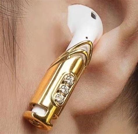 gold airpods holder airpods protector silver earrings airpods accessories airpods earrings