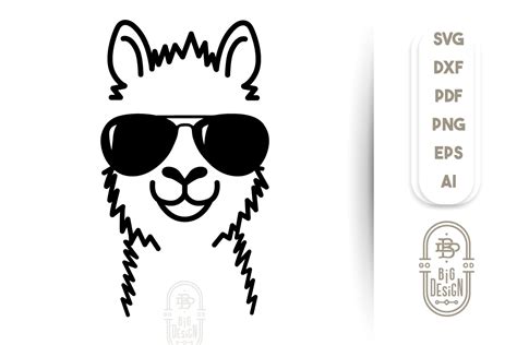 llama svg file lama svg illustration and sunglasses 491294