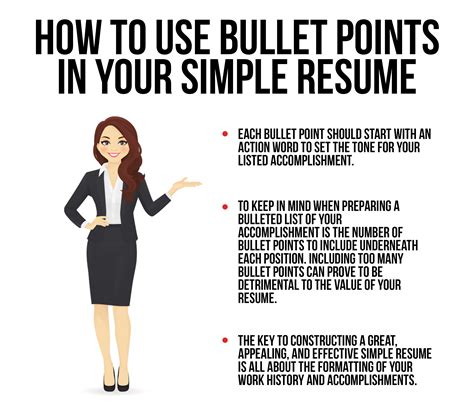 simple resume format  bullet points   simple resume