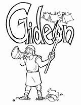 Gideon Coloring Children Childrens sketch template