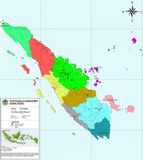 peta provinsi  pulau sumatera terbaru gambar hd lengkap keterangannya