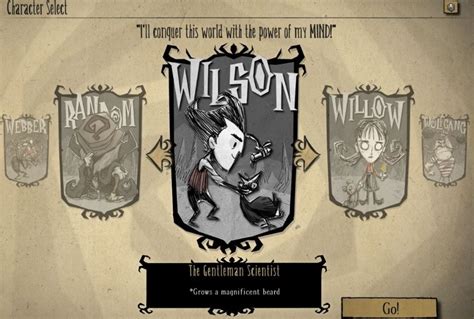 dont starve characters guide   character guide youll