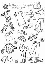 Clothes Worksheets Clothing Printable Coloring Wear Winter Kindergarten Worksheet Pages Activities Fashion Printables Kids Children English Weather Preschool Activity Color sketch template