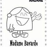 Madame Bavarde Coloriages Monsieur sketch template