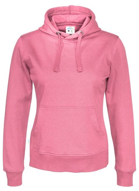 cottover hoodie zonder rits roze dames groenezaken