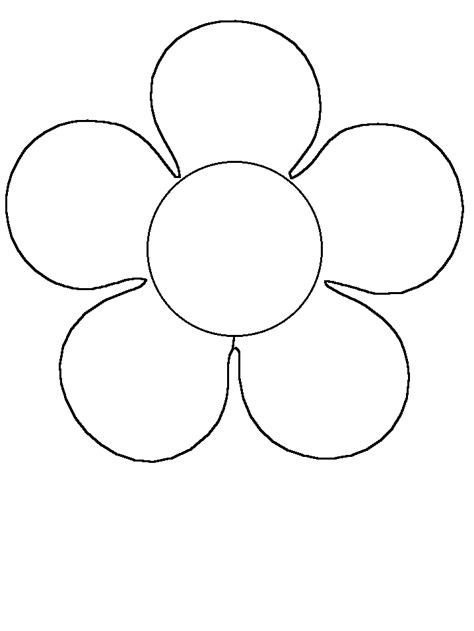 flower simple shapes coloring pages coloring book