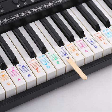 full set piano key sticker coznex
