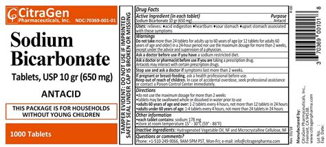sodium bicarbonate tablets usp gr  mg