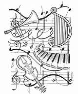 Coloring Music Pages Musique Coloriage Results Coloriages Piano sketch template