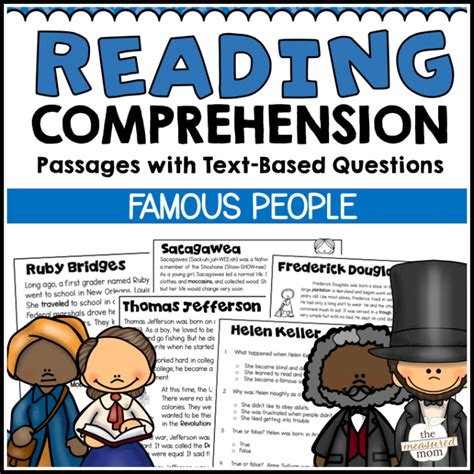 reading comprehension passages  famous people  measured mom