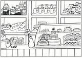 Bakery Colouring Kids sketch template