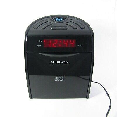 audiovox amfm alarm clock radio cd player  cord cd black