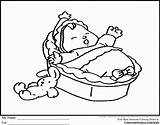 Coloring Sleeping Pages Baby Getcolorings Color sketch template