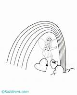 Rainbow Fairy Coloring Pages Printable Kids sketch template