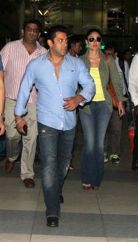 salman khan and kareena kapoor spotted at mumbai airport