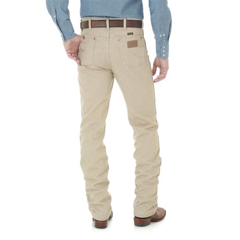 wrangler mens tan slim fit jeans tan wild bills western