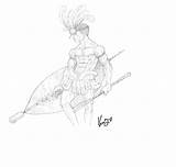 Zulu Warrior African Deviantart Drawings sketch template