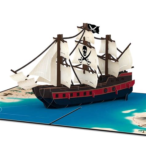 buy wholesale pirate ship pop up card