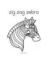 Zebra Coloring Zig Zag Twistynoodle sketch template