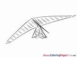 Hang Glider Gliding sketch template