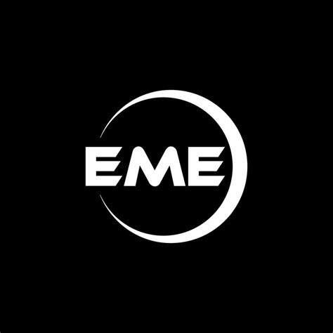 eme letter logo design  illustration vector logo calligraphy designs  logo poster
