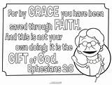 Coloring Grace Faith Pages Kids Bible Gods School Sunday Sheets Printable Children Activity Template Church Christian Paul Verses Kid Activities sketch template