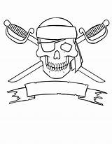 Coloring Pirate Skull Great Fantasy Pages Sheet Coloringsky sketch template