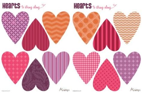 hearts  arranged   colors  sizes   words