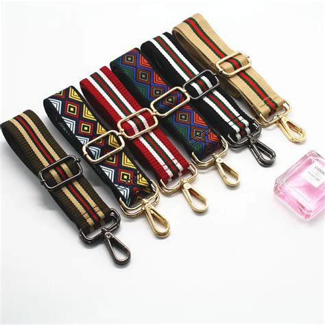 buy cm wide straps  bags retro plaid pattern fabric woven shoulder