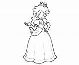 Coloring Peach Princess Pages Rosalina Daisy Getdrawings Getcolorings Color sketch template