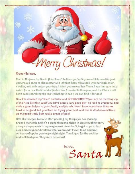 personalized santa letters santa letter  kids christmas etsy