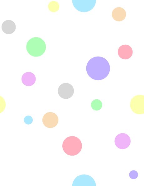 Polka Dots In Pastel Colors Clip Art At