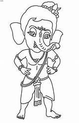 Ganesh Ganesha Bal Krishna sketch template