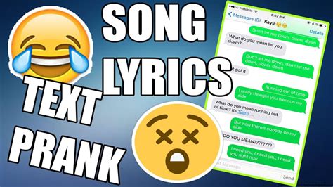 song lyrics text prank  crazy friend uquotdonut   song lyrics prank