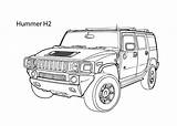 Hummer H2 Kolorowanka sketch template