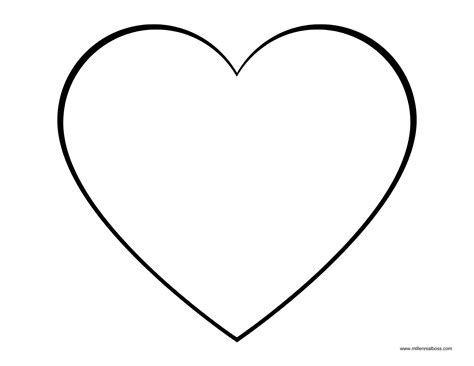 large heart template printable