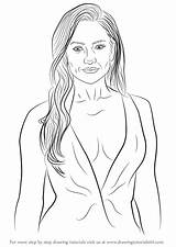 Jennifer Lopez Draw Drawing Step Celebrities People sketch template