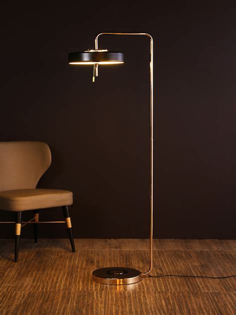 revolve black gold floor lamp buy modern floor lamps  india jainsons emporio