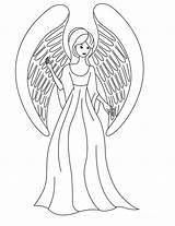 Angel Coloring Pages Guardian Printable Kids sketch template