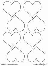 Hearts Coloring Small Heart Printable Pages Template Pattern Print Blank Patterns Applique Diy Valentine Color Sewing Craft Printables Templates Conversation sketch template