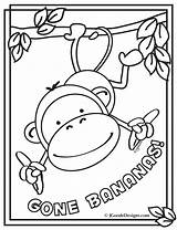 Monkey Coloring Printable Bananas Pages Kids Printables Activities Gone Birthday Word Monkeys Jungle Search Preschool Puzzles Animals Sheets Other Theme sketch template
