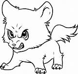 Wolf Baby Angry Coloring Pages Printable Kids sketch template