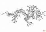 Dragon Coloring Chinese Pages Printable Drawing Un Vector sketch template