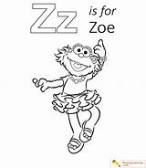 Coloring Zoe Sesame Zoey Rosita Playinglearning sketch template