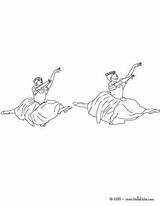 Coloring Hellokids Ballet Pages Dancers Scene Two sketch template
